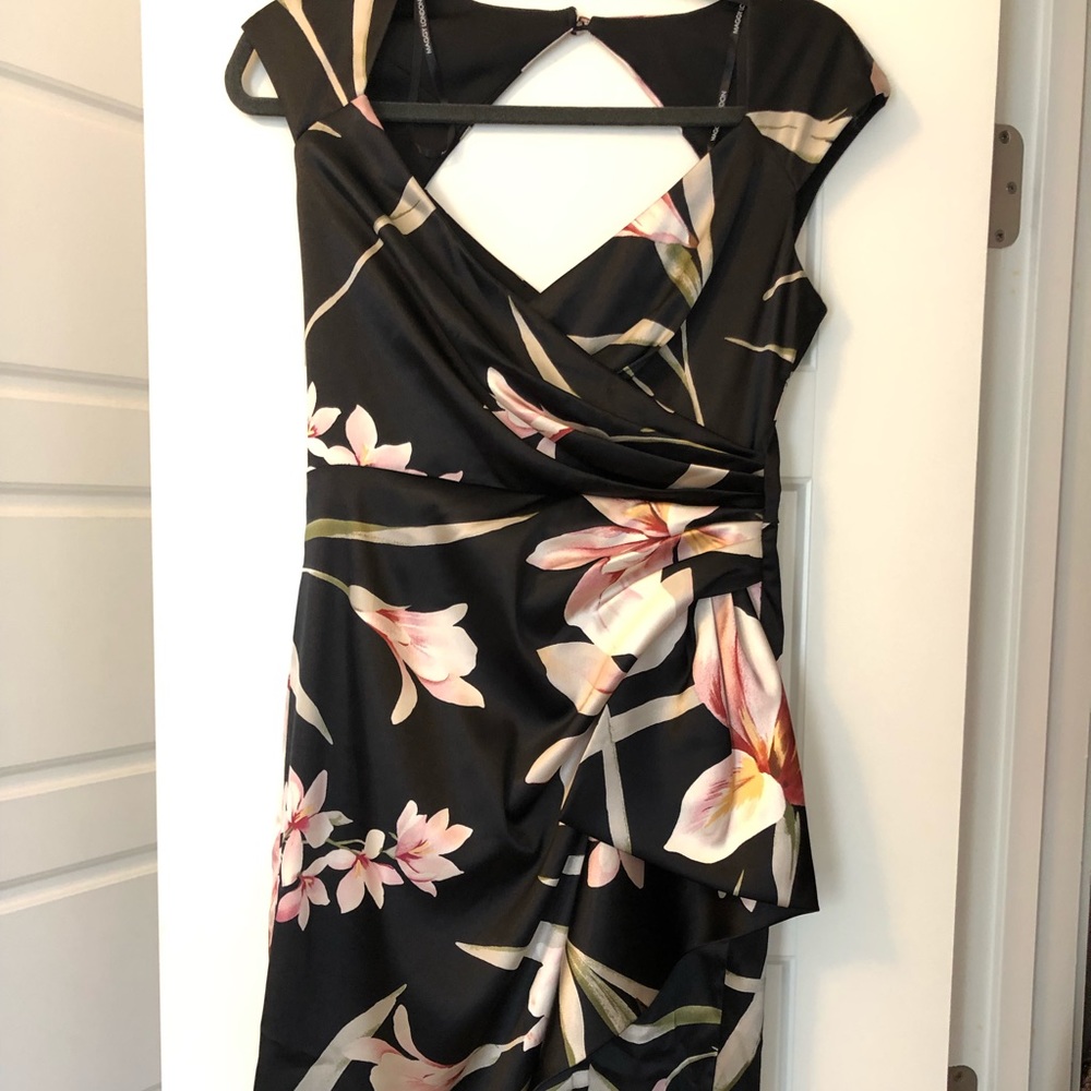 Maggy London Black Floral evening Dress, OBO